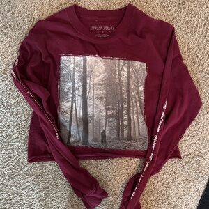 Taylor Swift Folklore Long Sleeve Cropped Tee